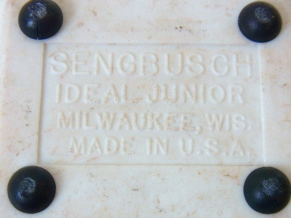 【SENGBUSCH】白色の陶器製・アンティーク・スタンプモイスチャー/切手ぬらし(S) USA