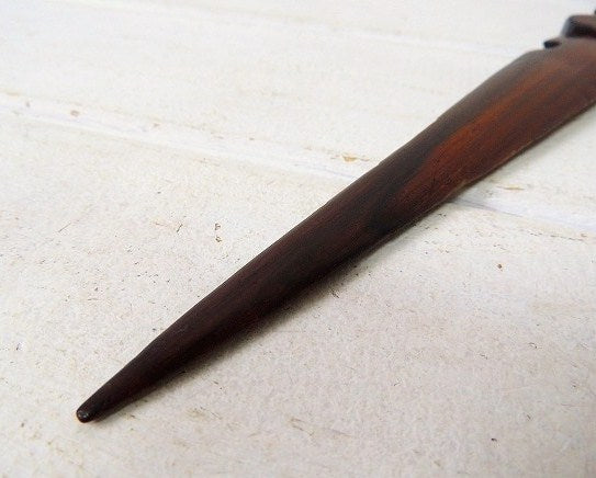 木彫りの女性・ヴィンテージ・レターオープナー/ペーパーナイフ USA