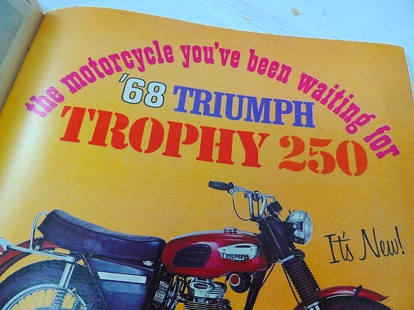 サイクルワールド 1968・トライアンフ アメリカンビンテージ オートバイ 雑誌 USA バイク