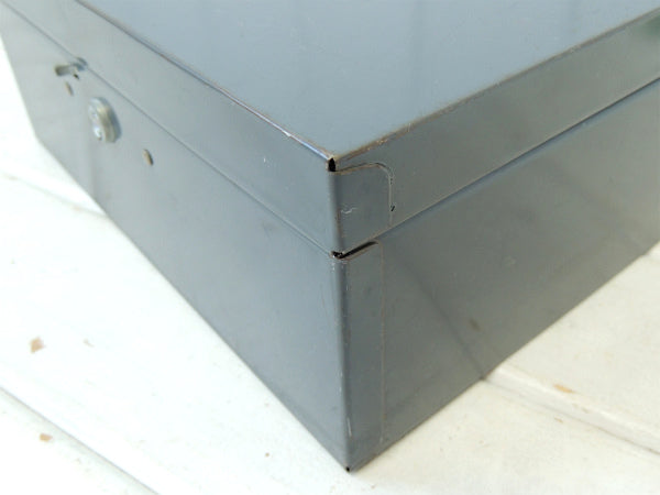 【Steelmaster・NY】工業系・仕切り付き・ビンテージ・キャッシュボックス/金庫USA