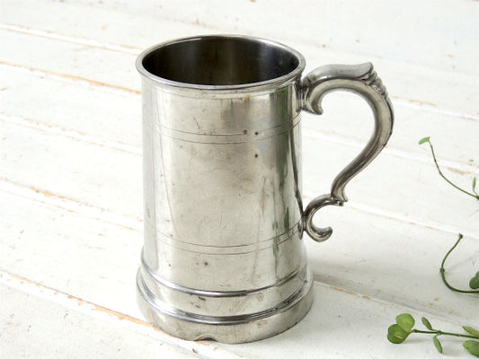 【SHEFFIELD】英国・シェフィールド・ピューター製・アンティーク・マグカップ・食器・ビアマグ