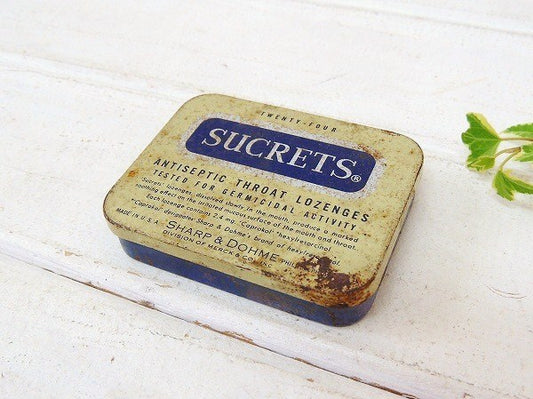 【SUCRETS】小さなヴィンテージ・タブレット缶/ティン缶 USA