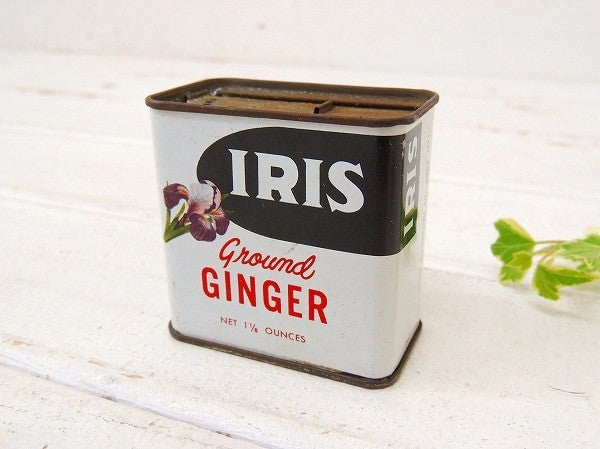 【IRIS】ジンジャー・ティン製・ヴィンテージ・スパイス缶・USA