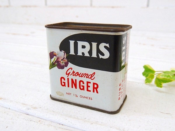 【IRIS】ジンジャー・ティン製・ヴィンテージ・スパイス缶・USA