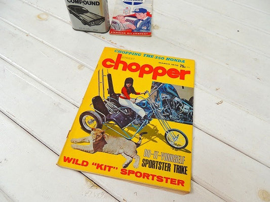 【1970/chopper/ナックル/パンヘッド】ビンテージ・オートバイ雑誌・US・ハーレー