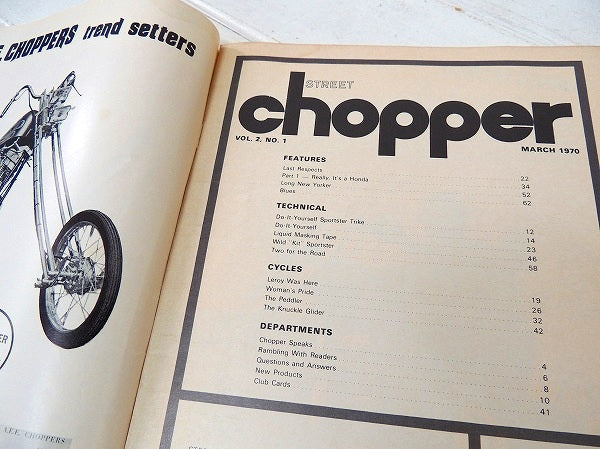 【1970/chopper/ナックル/パンヘッド】ビンテージ・オートバイ雑誌・US・ハーレー