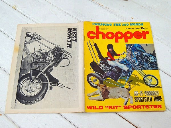 【1970/chopper/ナックル/パンヘッド】ビンテージ・オートバイ雑誌・US・ハーレー