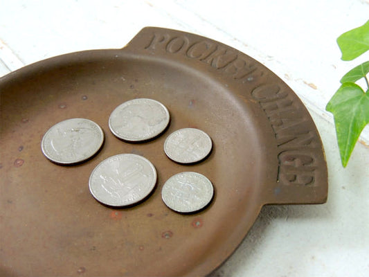 【POCKET CHANGE】USA・真鍮製・アンティーク・ポケットチェンジ・トレイ/マネートレイ