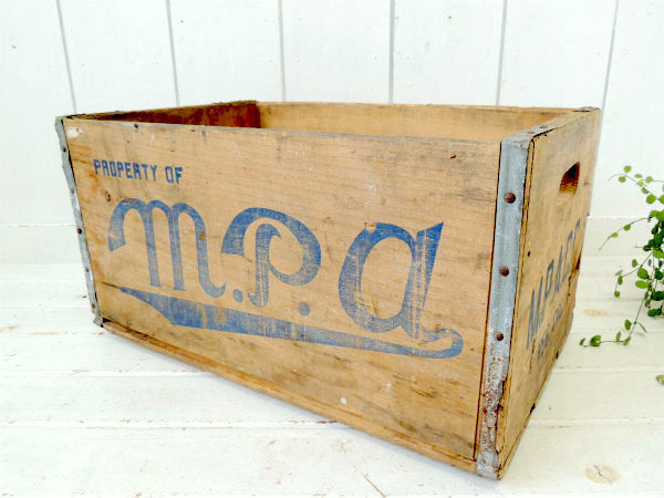 【MPA】カリフォルニア・ミルク会社・ヴィンテージ・ウッドボックス/木箱・アドバタイジング