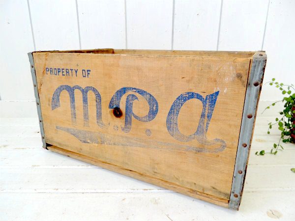 【MPA】カリフォルニア・ミルク会社・ヴィンテージ・ウッドボックス/木箱・アドバタイジング