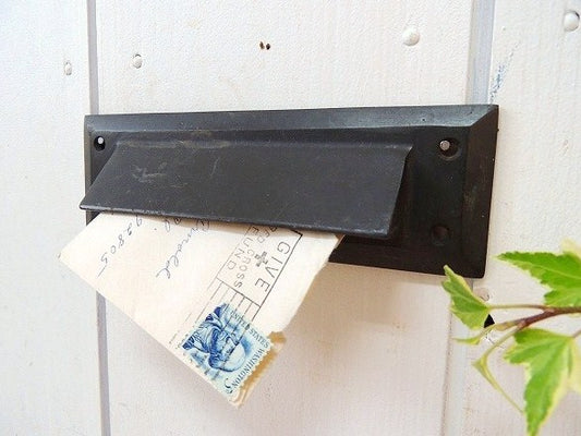 古いアイアン製・アンティーク・レターポスト/郵便受け USA