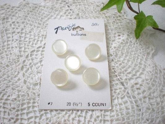 【Pacific Button】デッドストック・アンティーク・ボタン・1シート(ホワイト)