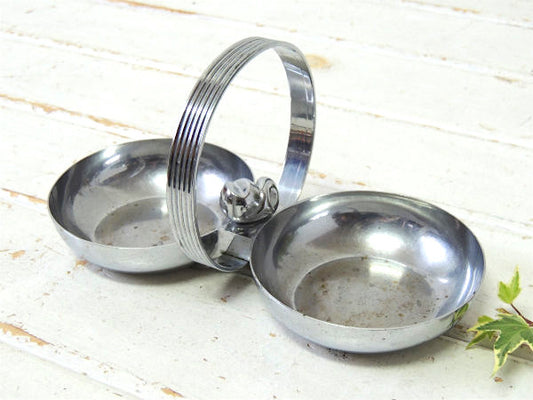 【CHASE】アールデコ・クロム製・2コンパートメント・ヴィンテージ・トレイ・キャンディトレイ