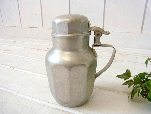 小さなアンティーク・アルミポット/水差し USA