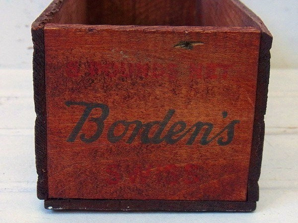 【Borden】ボーデンチーズ・木製・アンティーク・チーズボックス USA