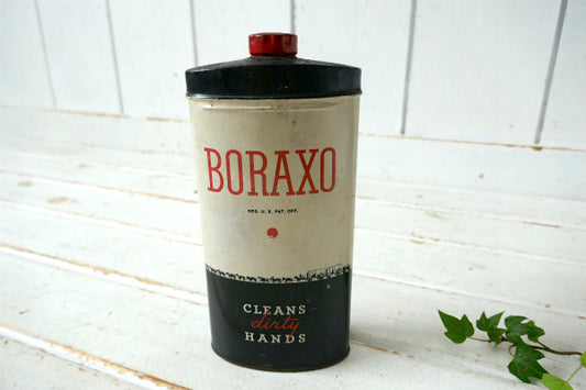 BORAXO 馬車 ティン製 ヴィンテージ パウダー缶 ティン缶 ブリキ缶 石鹸缶 USA