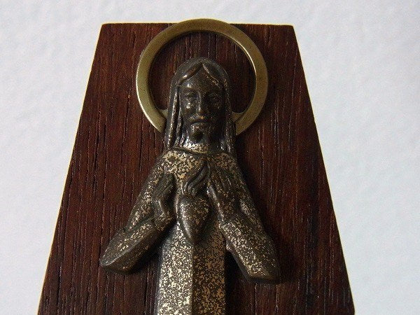 イエスキリスト・木製の小さなアンティーク・オブジェ USA