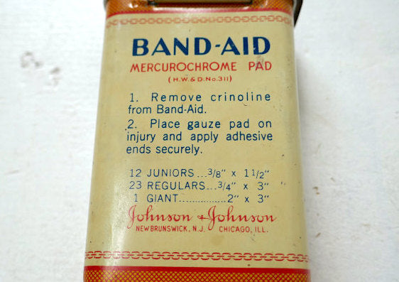 ジョンソン&ジョンソン バンドエイド ヴィンテージ OLD ティン缶 ブリキ缶 USA 救急箱