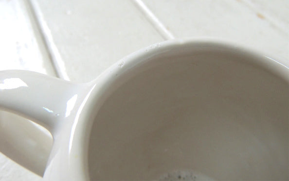 【McCoy】マッコイ・ハッピーフェイス・陶器製・ホワイト・ヴィンテージ・マグカップ・スマイルマグ
