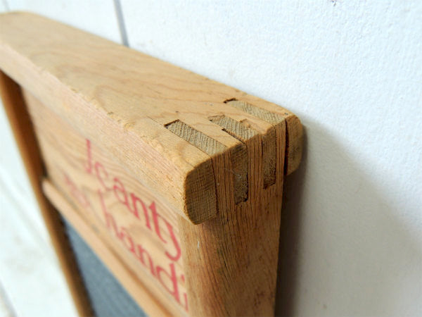 【Scanty Handi】木製×金属製・ヴィンテージ・ウォッシュボード/洗濯板 USA