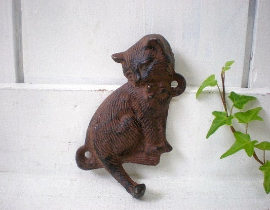 ねこ型のヴィンテージ・壁掛けフック USA