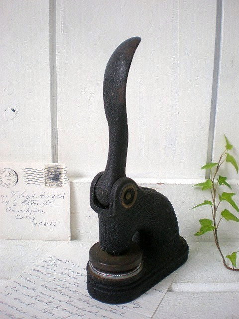 イーグル・モチーフ アイアン製・アンティーク・エンボススタンプ カンパニーシール/ステーショナリー