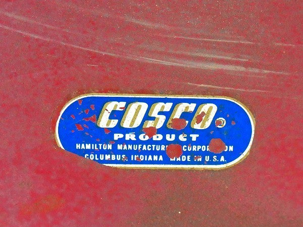 COSCO コスコ 赤色・スチール製・ヴィンテージ・チェア ハイチェア イス　USA