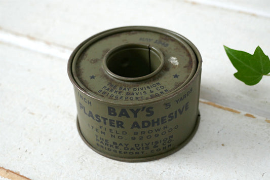 1945 ミリタリー アメリカ陸軍 アーミー WWII カーキ ヴィンテージ テープ ティン缶