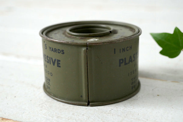 1945 ミリタリー アメリカ陸軍 アーミー WWII  カーキ ヴィンテージ テープ ティン缶