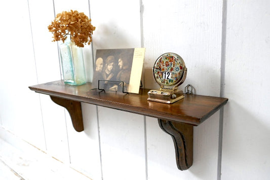 アーリーアメリカン レトロモダン シンプル 木製 アンティーク ウォールシェルフ 飾り棚 棚受け②