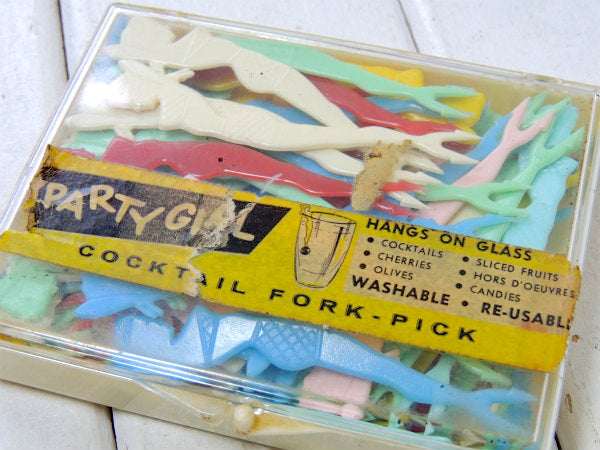 【PARTY GIRL】マーメイド型・デッドストック・ヴィンテージ・カクテルピン・カクテルフォーク