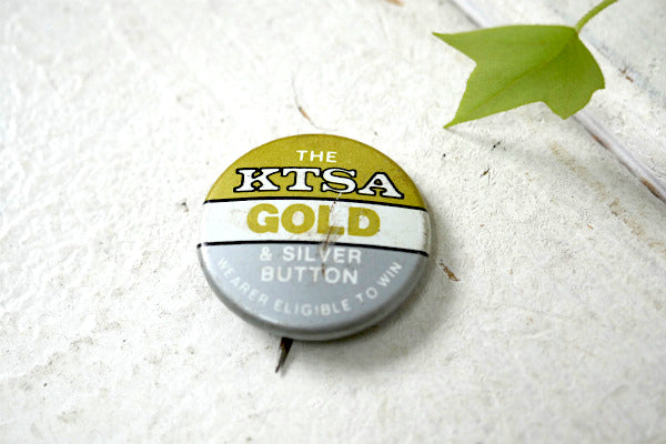 THE KTSA GOLD&SILVER BUTTON アメリカンビンテージ 缶バッジ USA