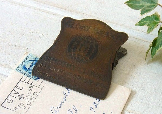 真鍮製・ノベルティ・アンティーク・OLDクリップ/ペーパークリップ USA