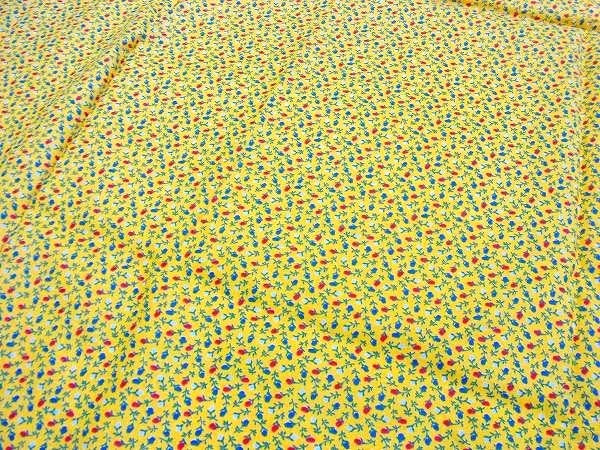 イエロー・小花柄・デッドストック・ヴィンテージ・ファブリック/生地 USA