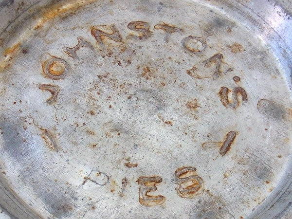 【JOHNSTON’S-PIES】ティン製・アンティーク・パイ皿/パイプレート USA