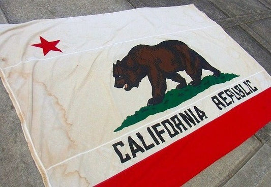 【CALIFORNIA】超特大サイズ・ヴィンテージ・カリフォルニア州旗/グリズリー/フラッグ USA