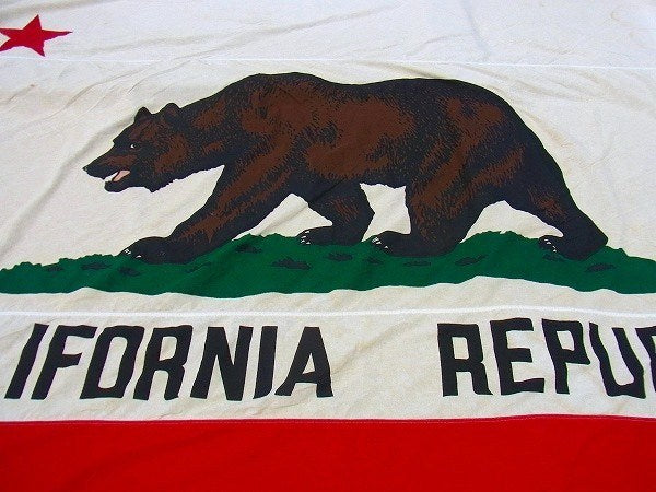 【CALIFORNIA】超特大サイズ・ヴィンテージ・カリフォルニア州旗/グリズリー/フラッグ　USA