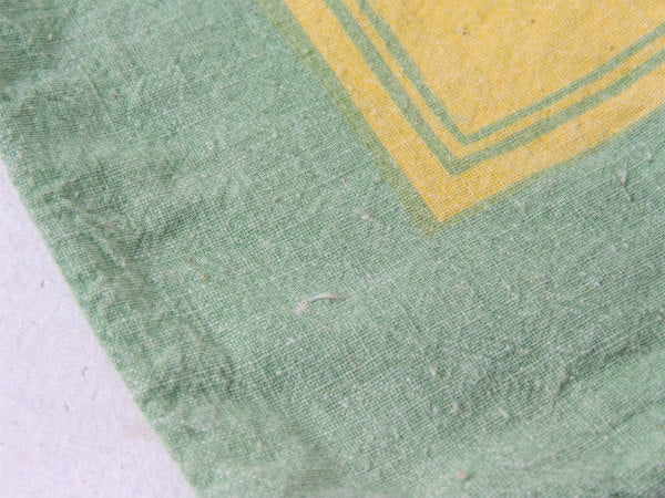 【FERRY MORSE Seeds】グリーン×イエロー・ヴィンテージ・シードサック/種袋/布袋/布