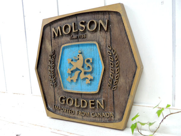 【MOLSON・カナダ・ビール】ヴィンテージ・アドバタイジング・壁掛け式・サイン・看板・パブサイン