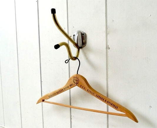 船舶・インダストリアル・ビッグサイズ・アルミ製・ビンテージ・ウォールフック・ハンガーフック USA②