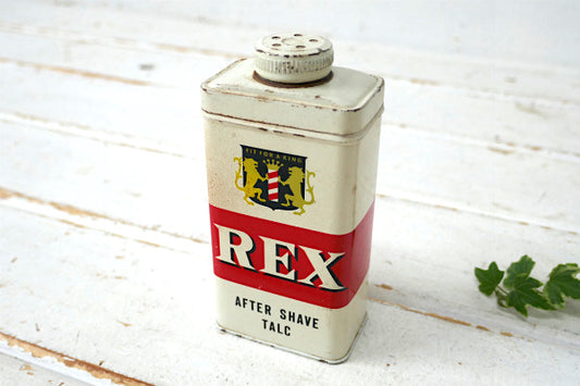 ロサンゼルス REX アフターシェイブパウダー・サインポール ヴィンテージ・缶 パウダー缶 US