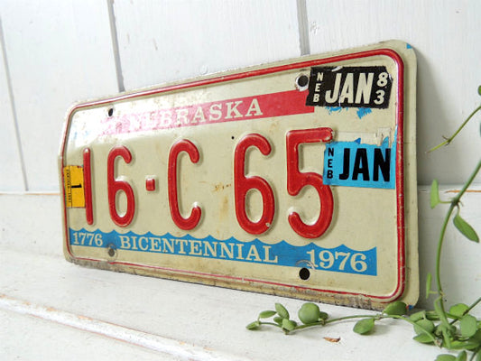 【ネブラスカ州・1776~1976】ヴィンテージ・ナンバープレート・カーライセンスプレート・USA