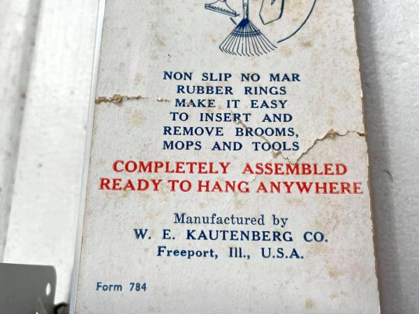 Quick Way メタル製 4ホルダー ヴィンテージ モップホルダー ほうき掛け 清掃道具 US