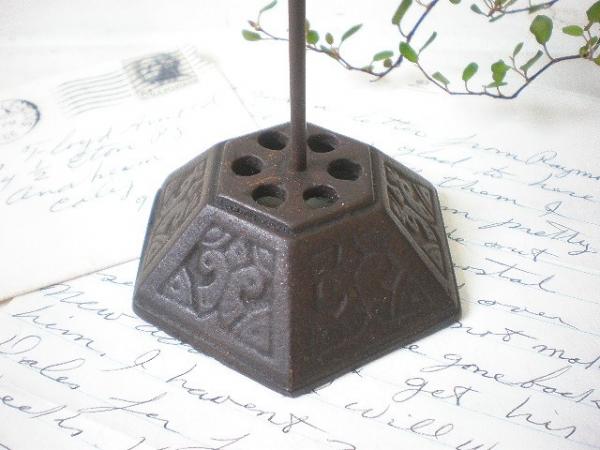 六角形・アイアン製・アンティーク・伝票刺し USA