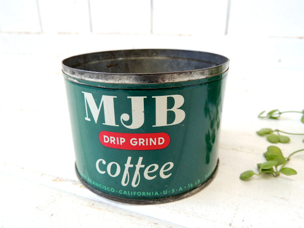 【MJB/サンフランシスコ】ブリキ製・ヴィンテージ・ちいさな・コーヒー缶/ティン缶US