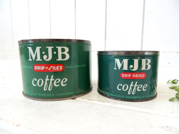 【MJB/サンフランシスコ】ブリキ製・ヴィンテージ・ちいさな・コーヒー缶/ティン缶US