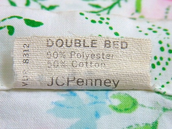 【J.C.Penny】花柄・ヴィンテージ・フラットシーツ USA