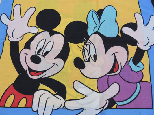 【ミッキーマウス&ミニーマウス&プルート】MICKEYロゴ・ヴィンテージ・ピロケース/枕カバー