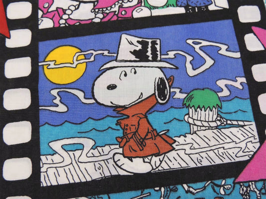 【スヌーピー】ピーナッツの仲間・フィルム柄・ヴィンテージ・ユーズド・ピロケース/枕カバー USA