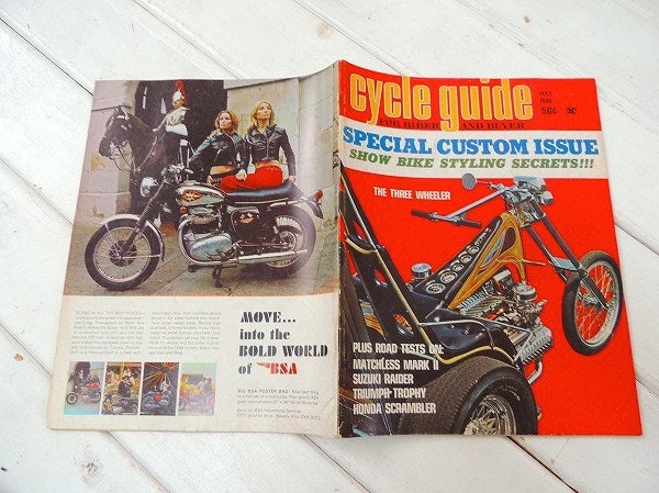 cycle guide 1968 カスタム ビンテージ・オートバイ雑誌・USA・モーターサイクル